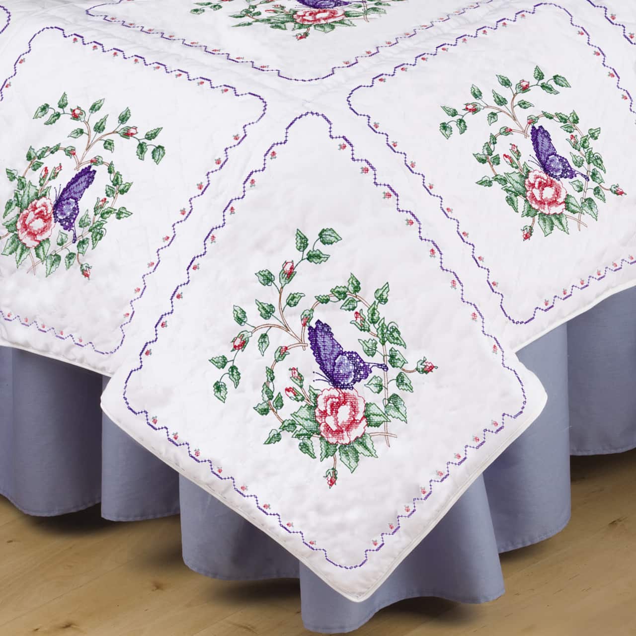 Tobin Stamped For Embroidery Butterfly Heart Quilt Block Set Michaels tobin-stamped-for-embroidery-butterfly-heart-quilt-block-set-michaels